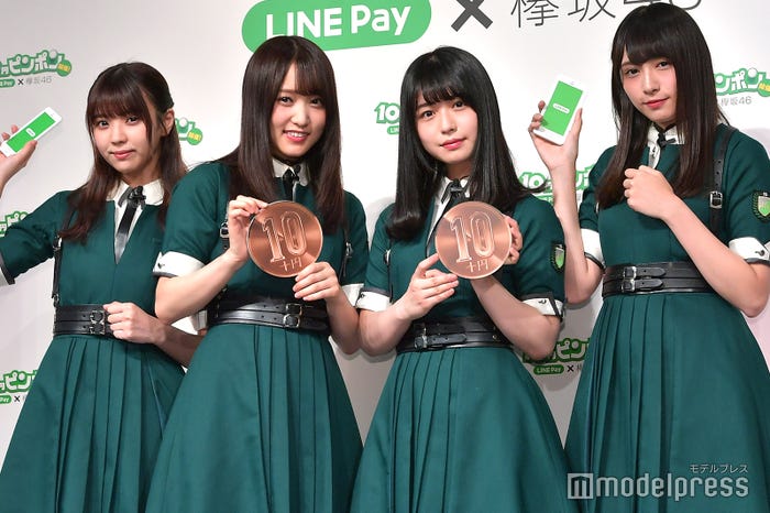 欅坂46/左から小林由依、菅井友香、長濱ねる、渡辺梨加(C)モデルプレス