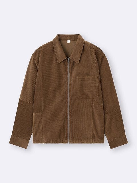 GU コーデュロイジップアップシャツジャケット GUのコーデュロイジップアップシャツジャケット
