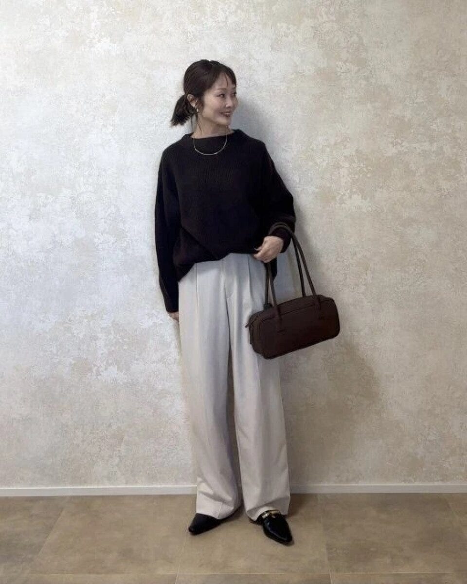 2026gu女性おすすめパフニットオーバーサイズチュニック着回しコーデ