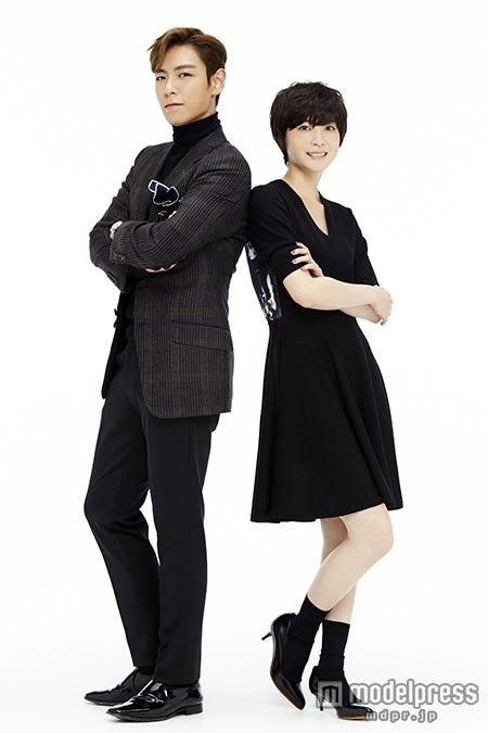 インタビューに応じた、上野樹里&T.O.P from BIGBANG チェ・スンヒョン