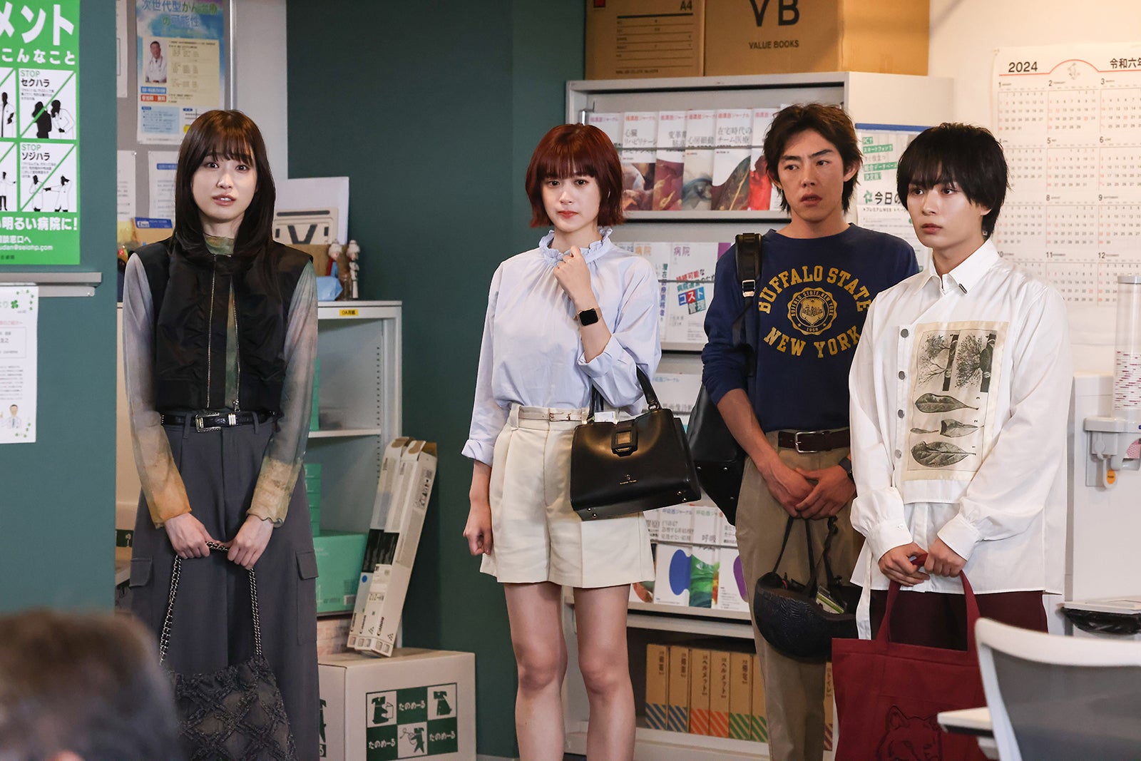 高橋ひかる、小西桜子、吉村界人、大西流星「まどか26歳、研修医やってます！」（C）TBS