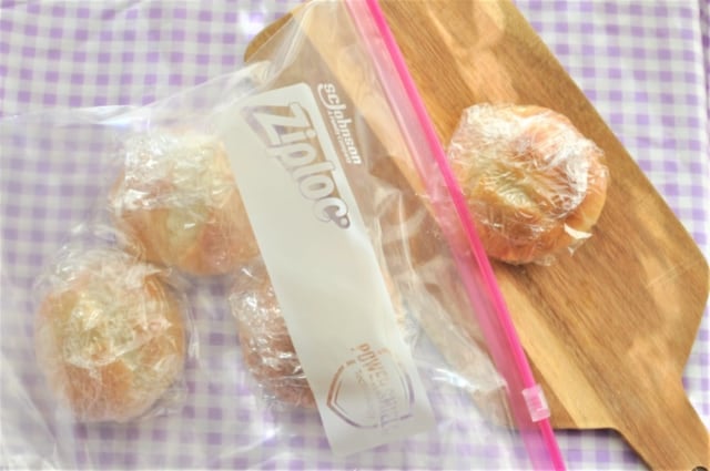 成城石井の「マスカルポーネのバターロール」保存方法