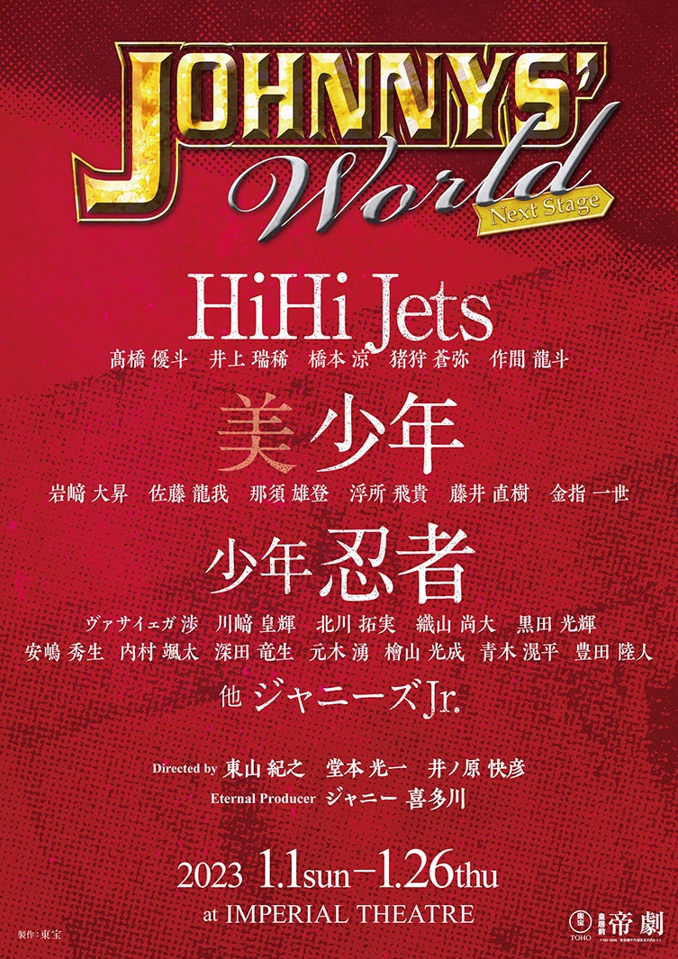 「JOHNNYS’ World Next Stage」（提供写真）