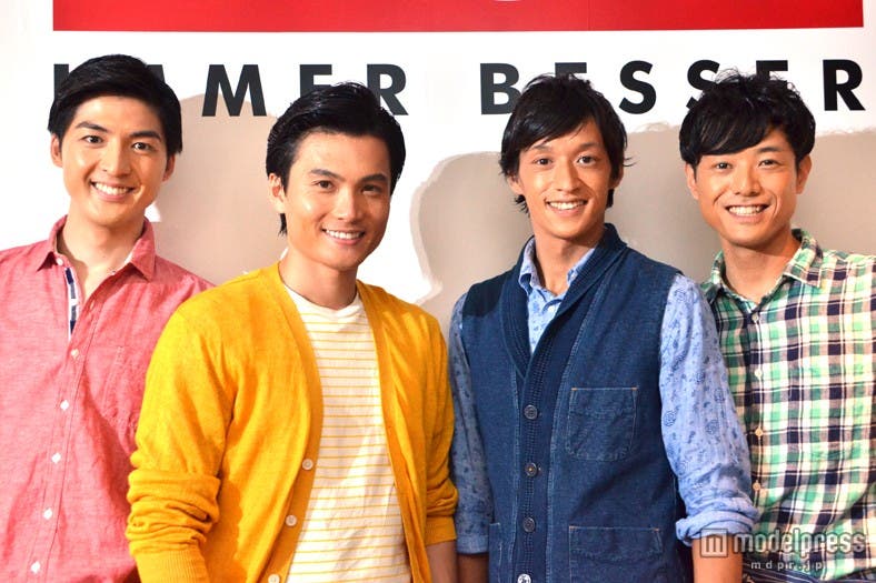 “ハンサムモデル”として、パフォーマンスもこなすBEIBのメンバー/(左から)SHUHEI、YUICHI、TAKU、SHIGE