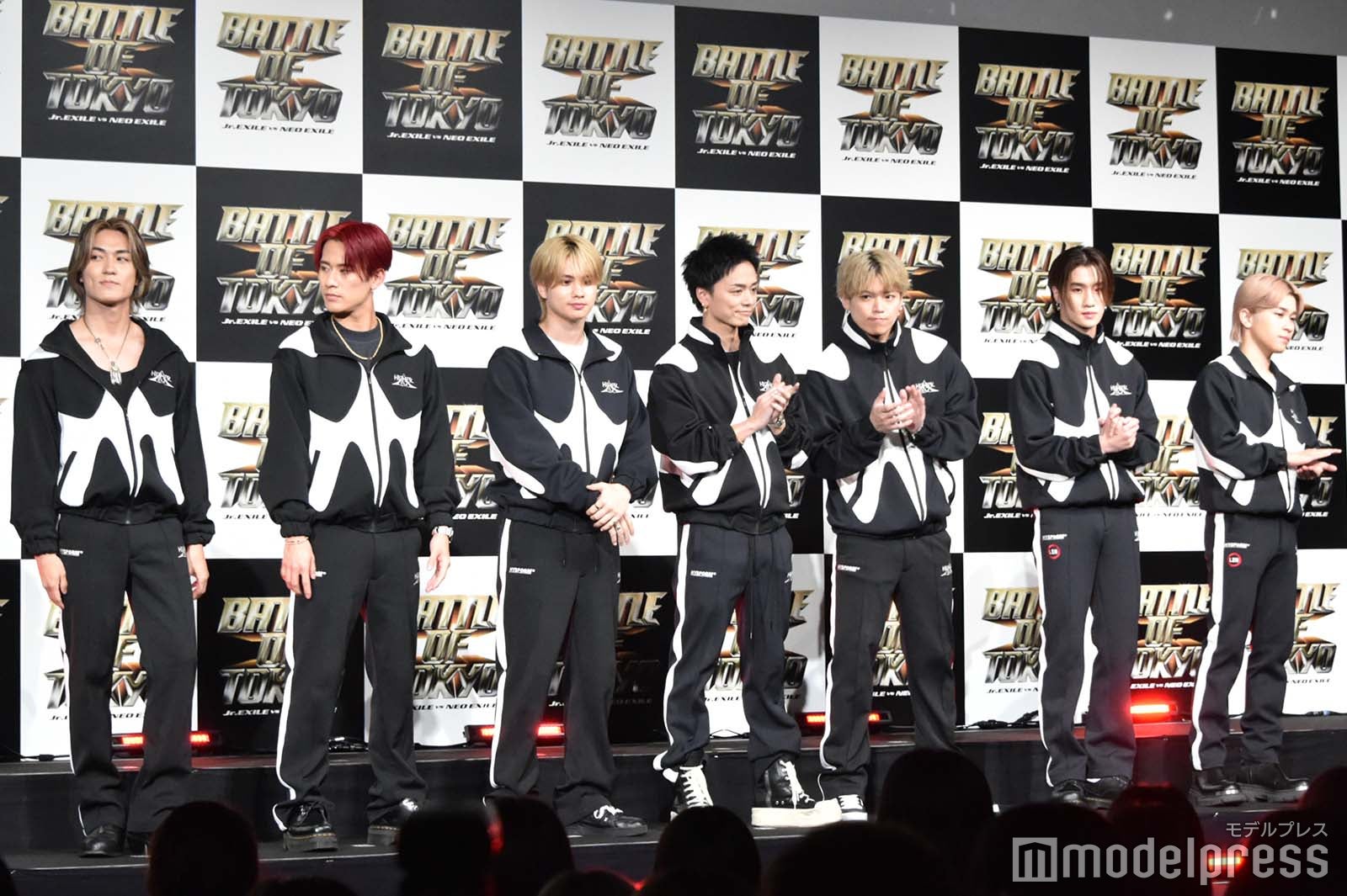 （左から）砂田将宏、深堀未来、海沼流星、日高竜太（※「高」は正式には「はしごだか」）、加納嘉将、松井利樹、奥田力也／BALLISTIK BOYZ（C）モデルプレス