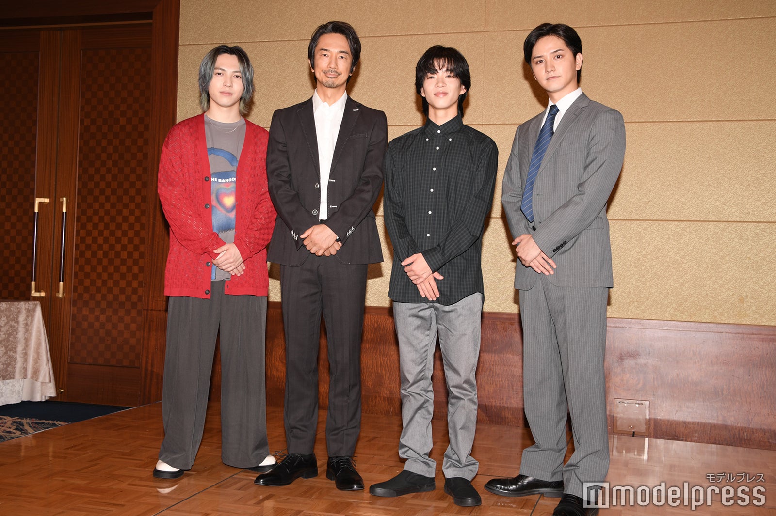 （左から）吉田仁人、眞島秀和、森愁斗、瀬戸利樹（C）モデルプレス