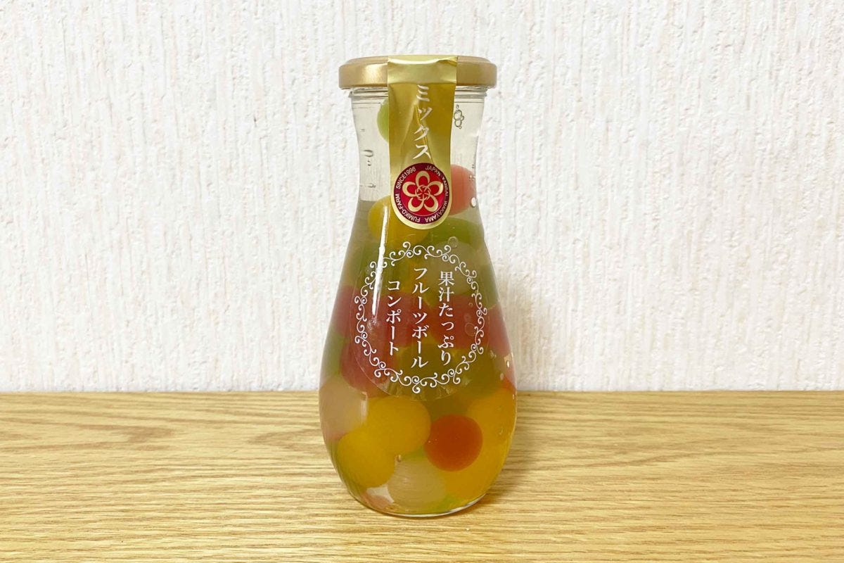 果汁たっぷりフルーツゼリーボールコンポート