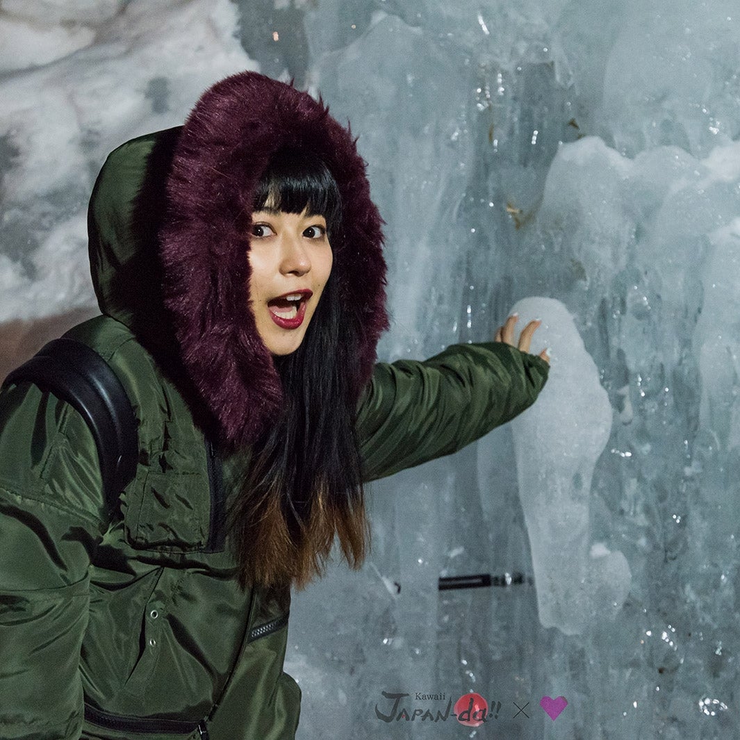 氷柱に感激（写真提供：MBS）