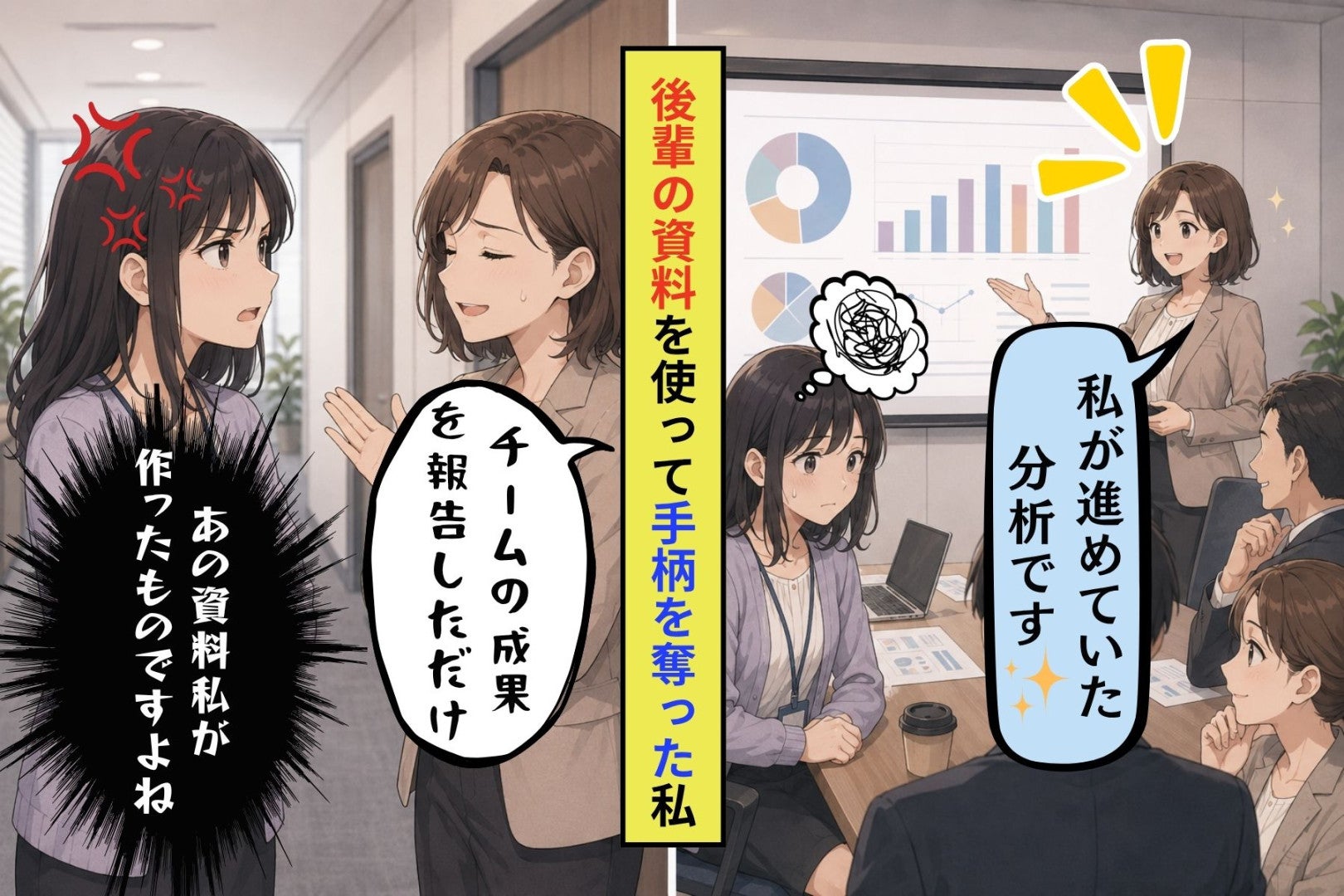 後輩の資料から作成者名を消した私が、課長の前で認めたこと