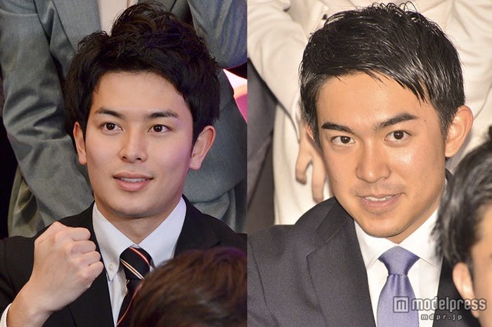 (左から)山崎弘喜アナ、山木翔遥アナ