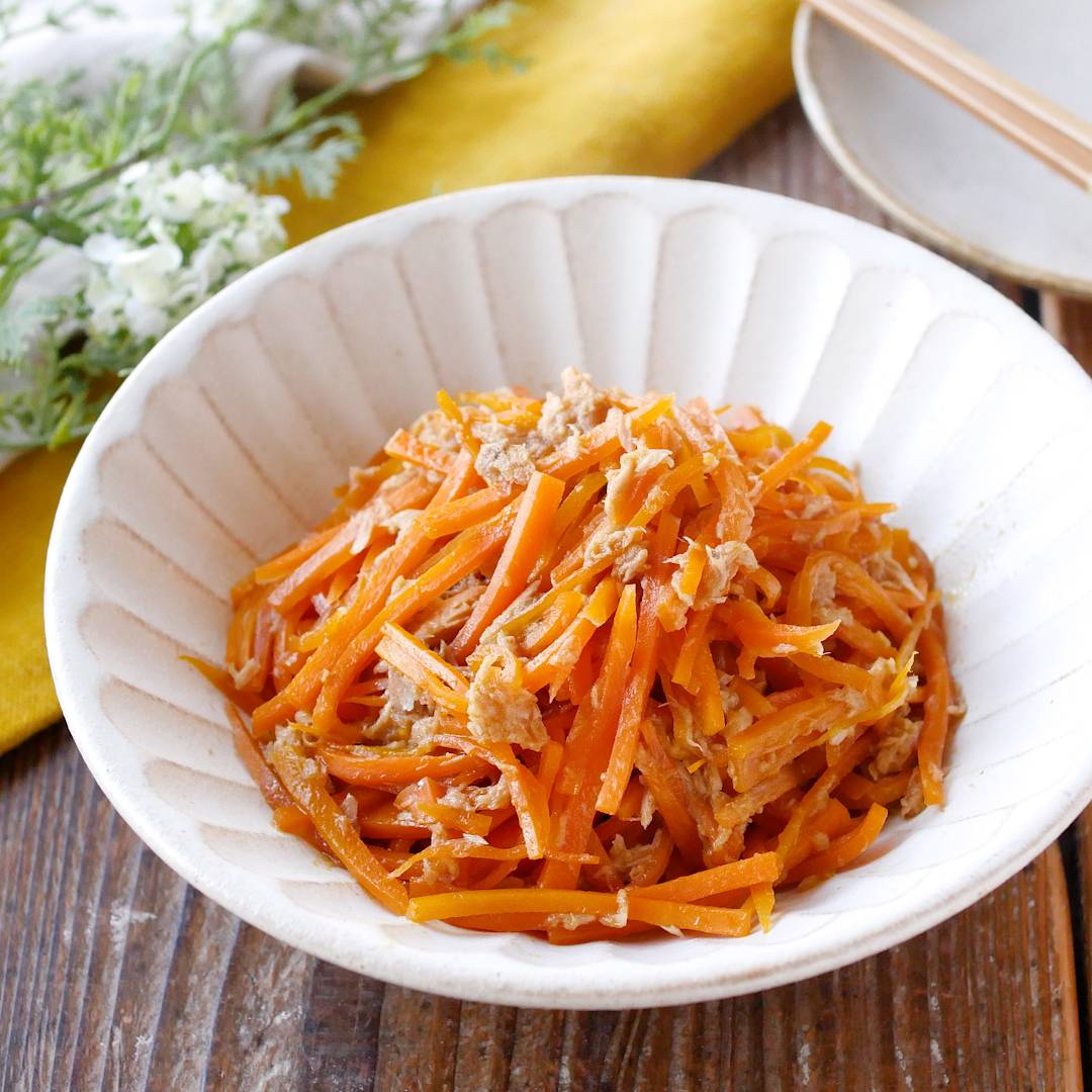 卵なしで作るにんじんしりしり