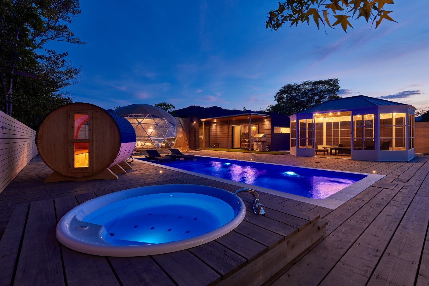 全室プール＆サウナ付き！広島に新グランピング「IHANA！フォレストグランピング＆ヴィラリゾート」