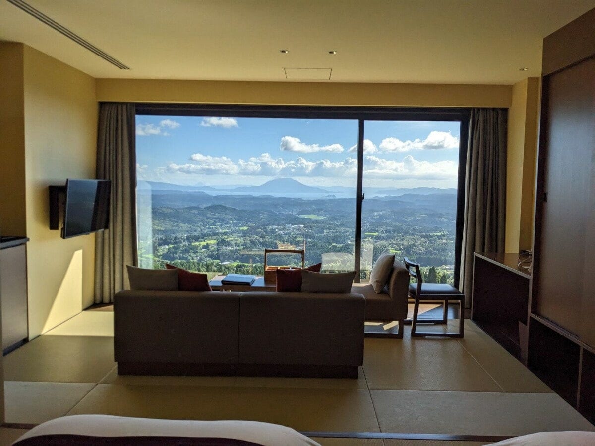 「薩摩シラス大地の間」からの絶景