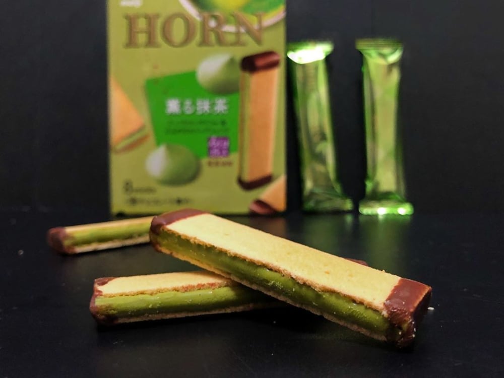 人気のおやつホルンの抹茶味
