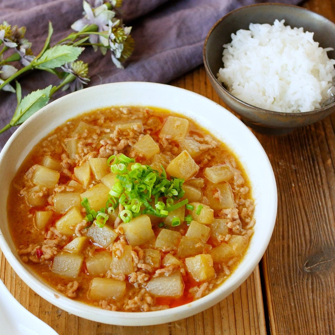 レンジで完結!麻婆大根