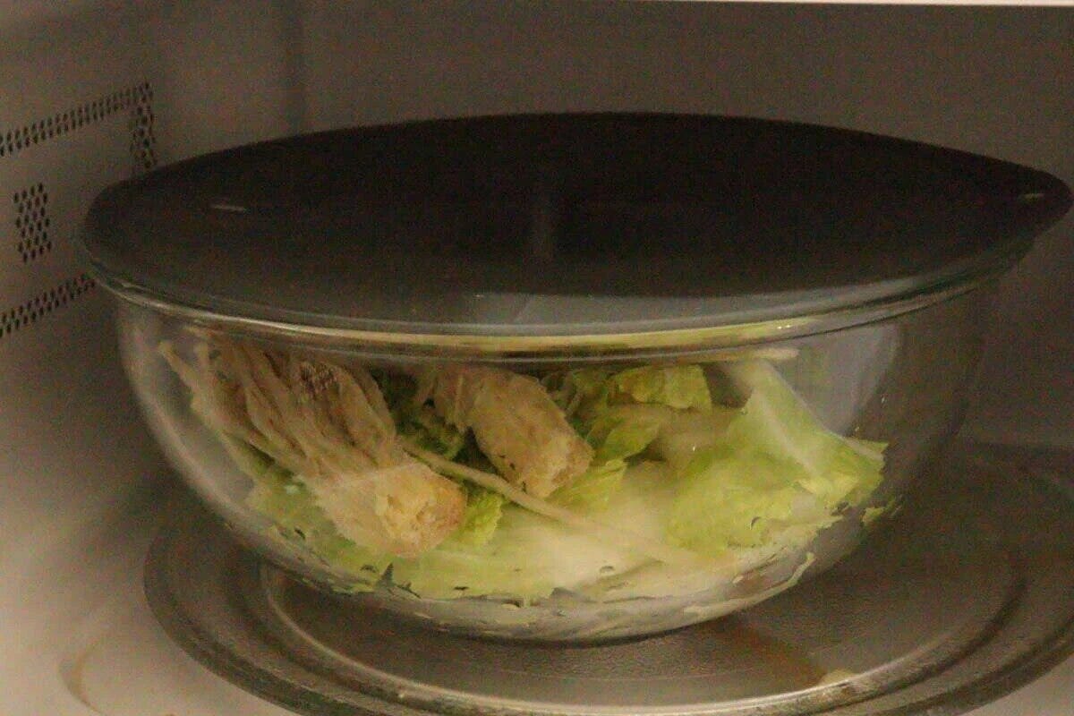 ダイソー　エア弁付シリコーン蓋（23cm）　使用例