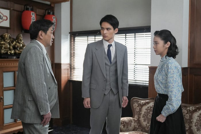 黒田有、水上恒司、趣里「ブギウギ」第78話(C)NHK