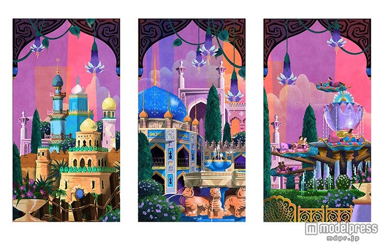 「東京ディズニーセレブレーションホテル：ウィッシュ」ロビーのアート（C）Disney