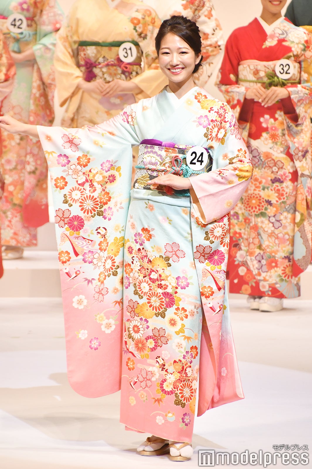 着物審査の様子／「2020ミス・インターナショナル日本代表選出大会」（C）モデルプレス