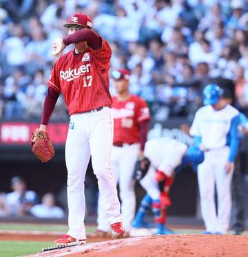 楽天・古謝 七回先頭に初安打許す 六回まで完全投球も