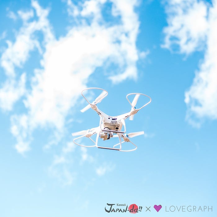 ドローンで可愛い写真を撮る!(写真提供:MBS)