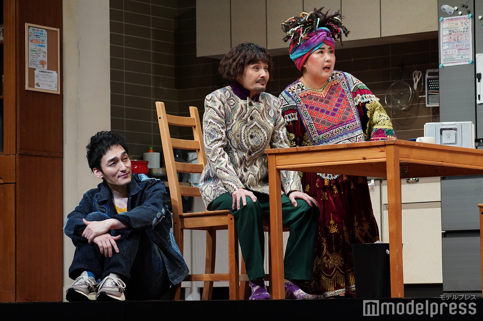 草なぎ剛、畠中洋、小林きな子／「家族のはなし」公開舞台稽古（C）モデルプレス