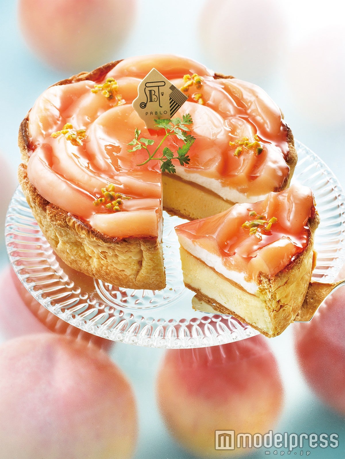 季節限定 白桃とヨーグルトクリームのチーズタルト