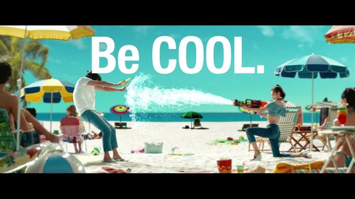 瑛太、水原希子/新CM「BE COOL」篇より(提供画像)