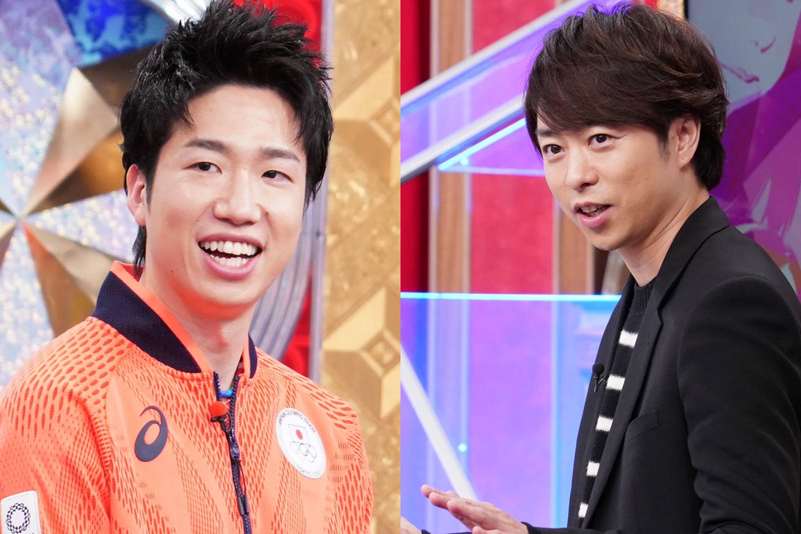 水谷隼選手、櫻井翔（C）日本テレビ