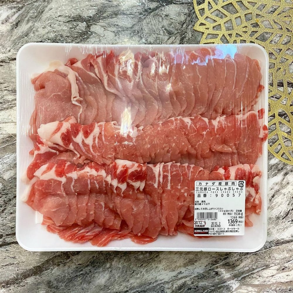 コストコの三元豚ロースしゃぶしゃぶ
