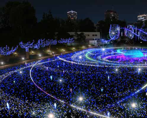 51万個の光で華やぐ東京ミッドタウンのクリスマス、幻想的な“宇宙旅行”イルミに惑星テーマの新演出