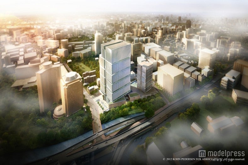 本計画地の上空からの眺望イメージ