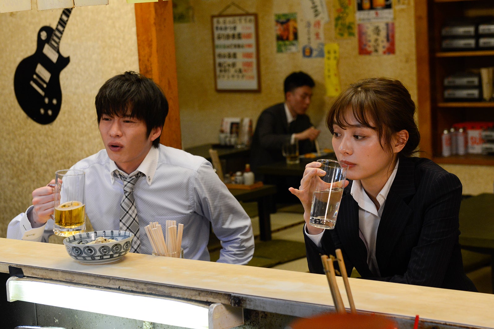 田中圭、内田理央／「おっさんずラブ」第2話より（C）テレビ朝日