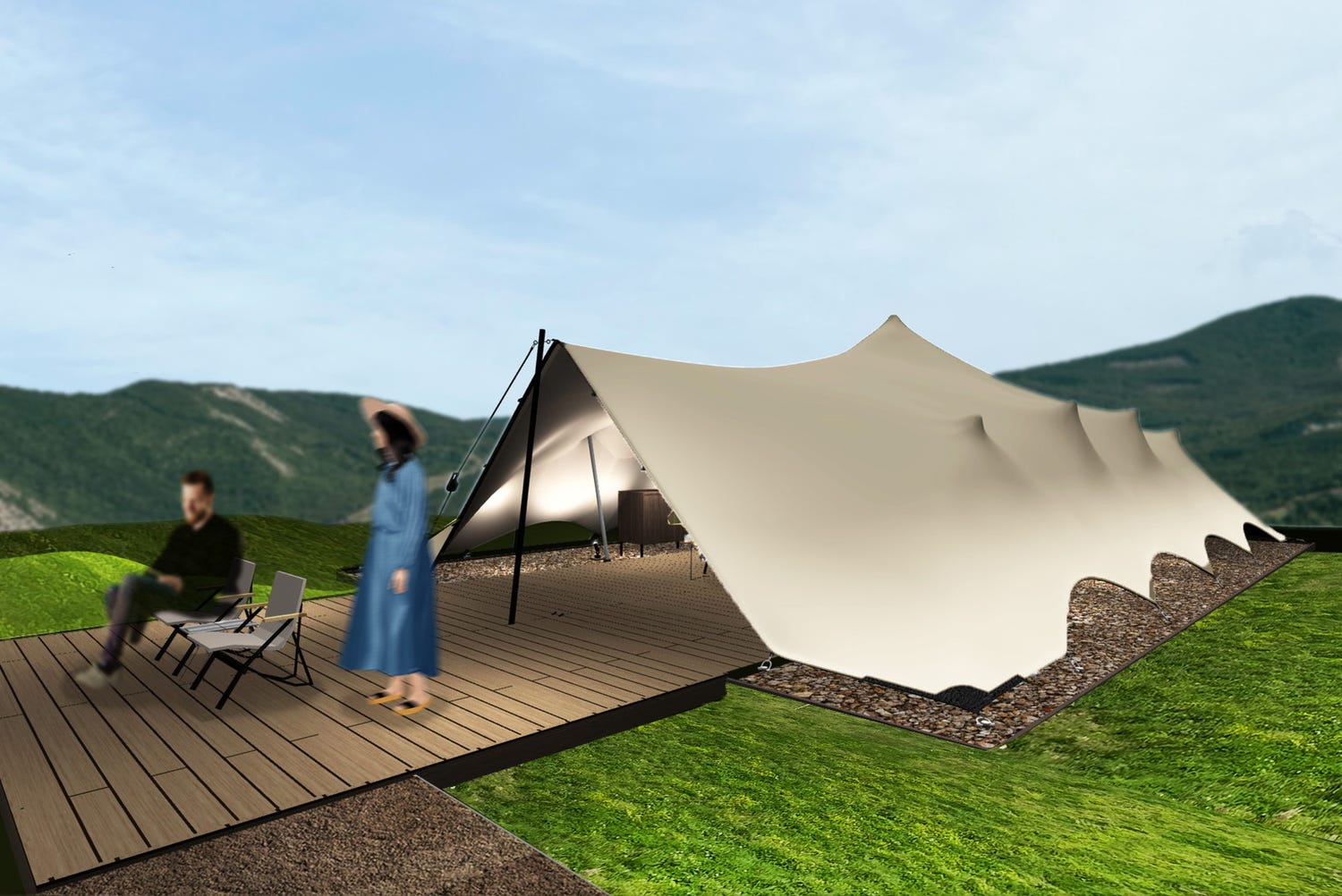 福岡・油山にスノーピークの宿泊施設、4月18日開業 一部客室はサウナ・水風呂付き