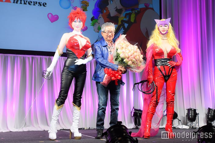 叶美香、永井豪氏、叶恭子(C)モデルプレス