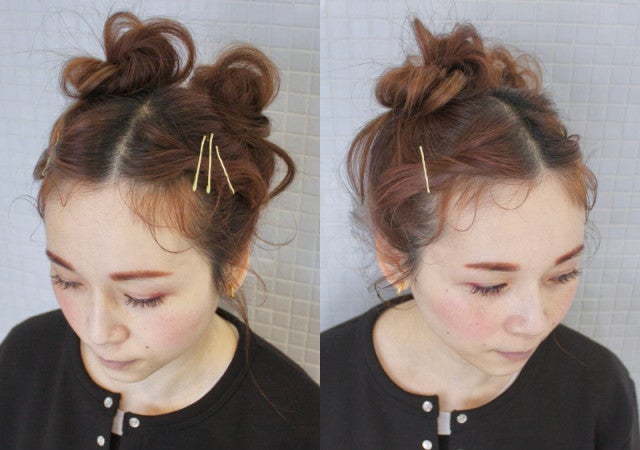 おうちリラックスヘアはメッシーバンが可愛い ピンで差をつけるお団子ヘアアレンジ モデルプレス