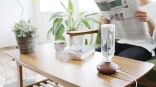 ペットボトル式加湿器-wood-