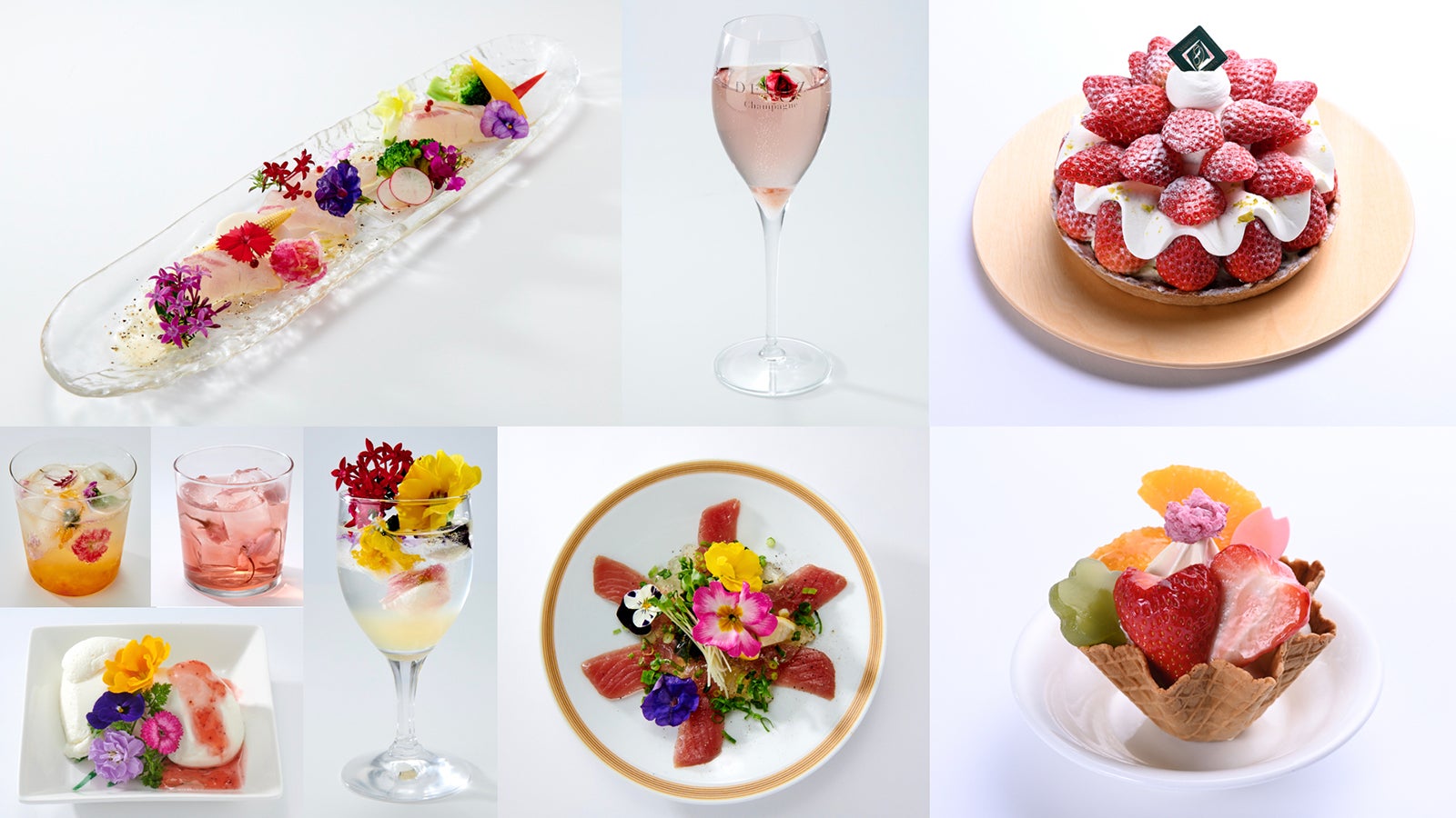 期間限定コラボ花メニュー／画像提供：ネイキッド