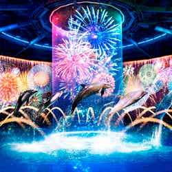 ナイトver.瑠璃花火（るり-はなび）Digital Fireworks／画像提供：横浜八景島