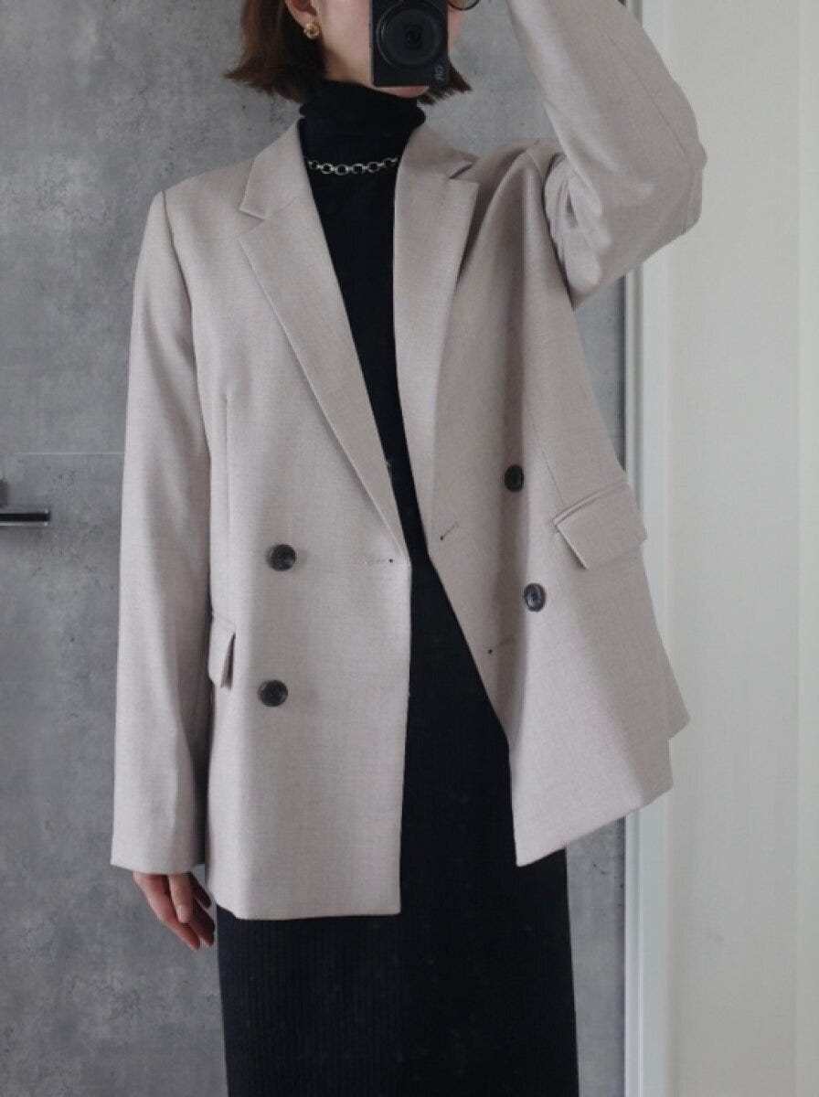 GUダブルブレストジャケット　Lサイズ丈感