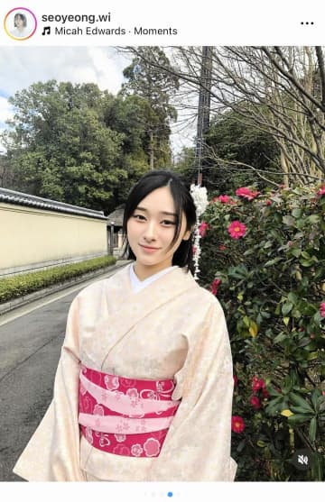 「美しすぎて言葉を失いました」19歳で電撃引退の韓国美人スケーター、京都での艶やか着物姿に反響「超可愛い」