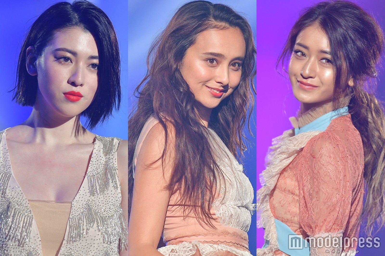 「神戸コレクション 2018 SPRING／SUMMER」に登場した三吉彩花、石田ニコル、池田美優（C）モデルプレス