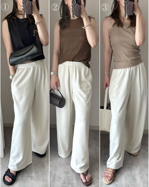 ユニクロ スウェットワイドパンツ コーデ ユニクロのスウェットワイドパンツコーデ1