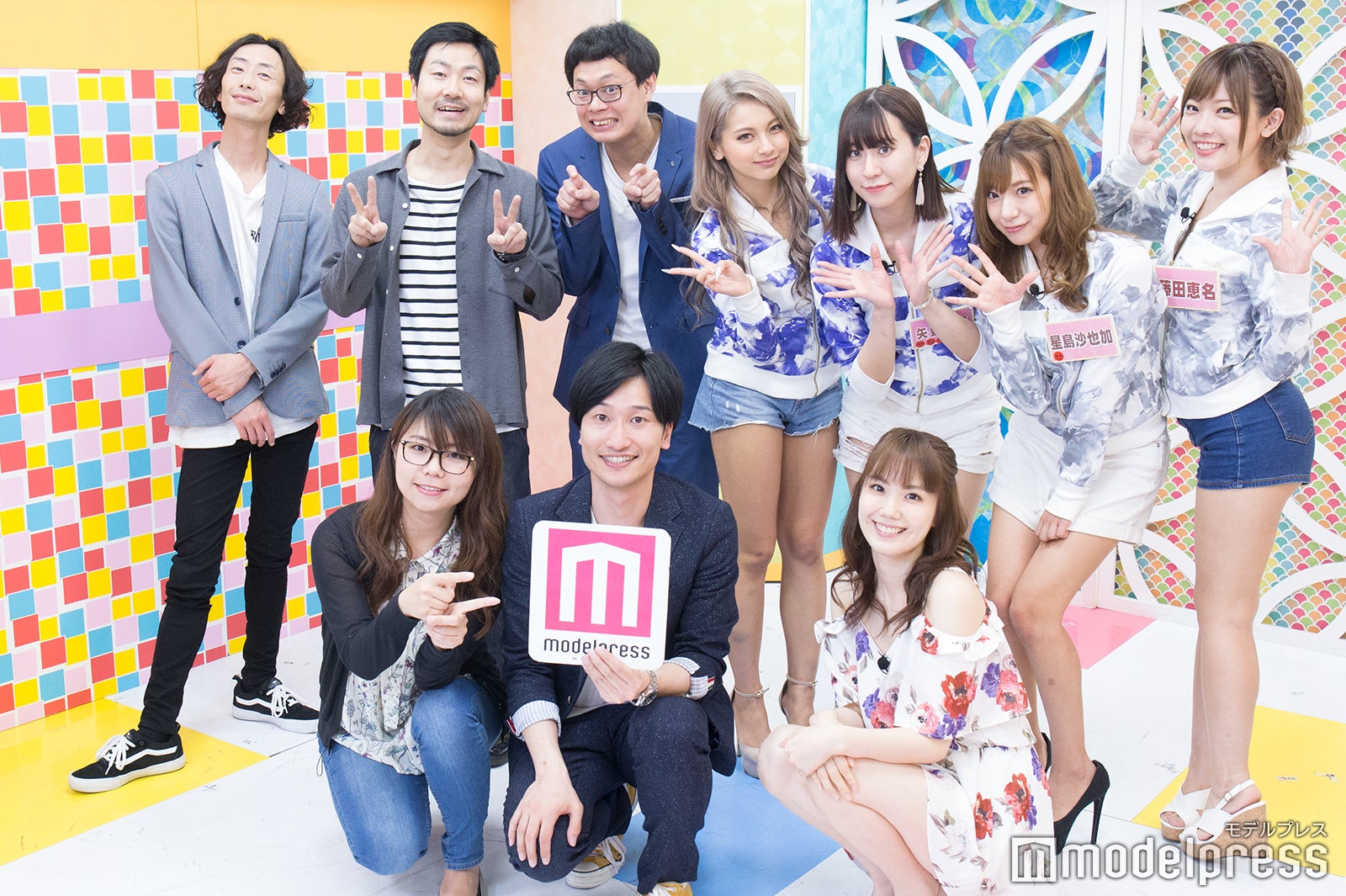 （前列左から）山崎ケイ、山添寛、妹田佳奈子（後列左から）坂本純一、福井俊太郎、宮戸洋行、ゆきぽよ、矢野冬子、星島沙也加、藤田恵名 （C）モデルプレス