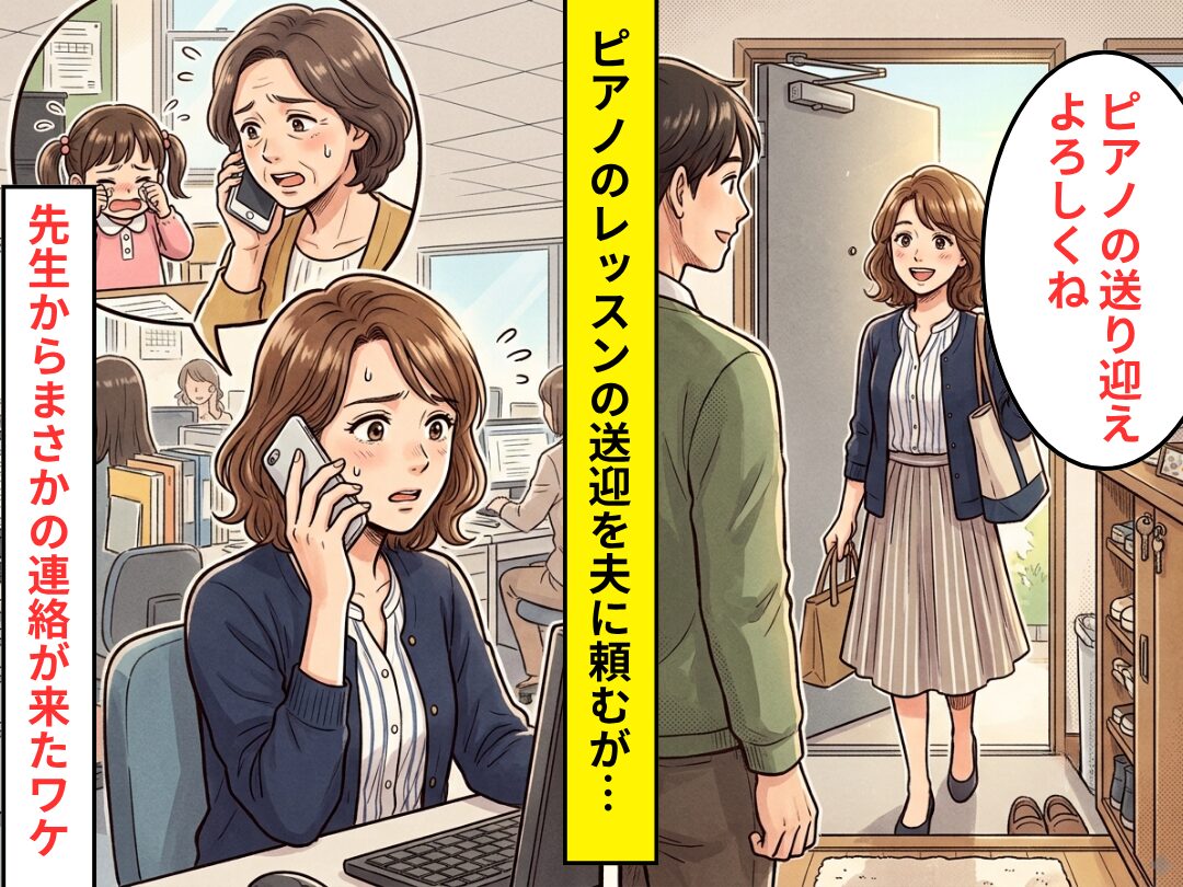 ”徒歩15分”のピアノレッスンへ…夫と一緒に向かった娘。しかし⇒先生「娘さん泣いていて…」先生から連絡がきたワケ