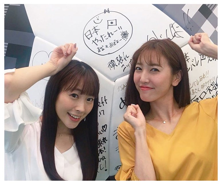 三上真奈アナ、小澤陽子アナも応援（提供画像）