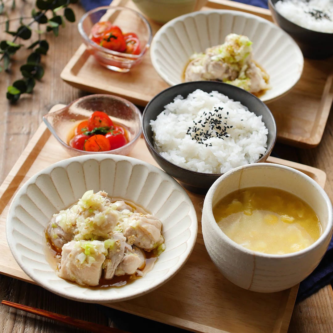 【30分で毎日定食】茹で鶏とスープが同時に!さっぱりねぎ塩チキン定食