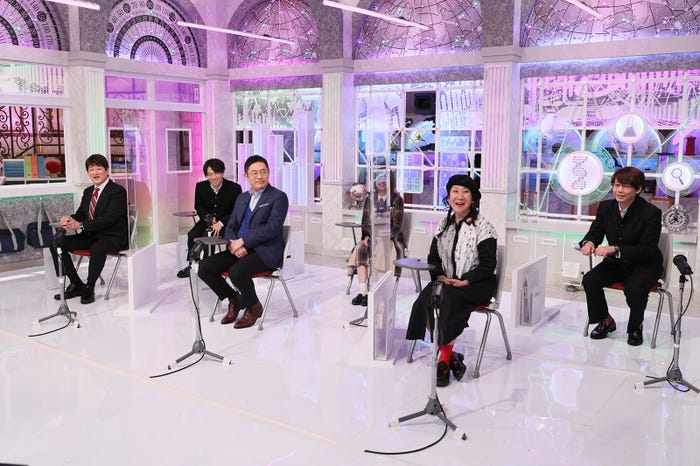 (左から)林修、伊沢拓司、内藤剛志、秋元真夏、室井滋、小宮浩信(C)テレビ朝日