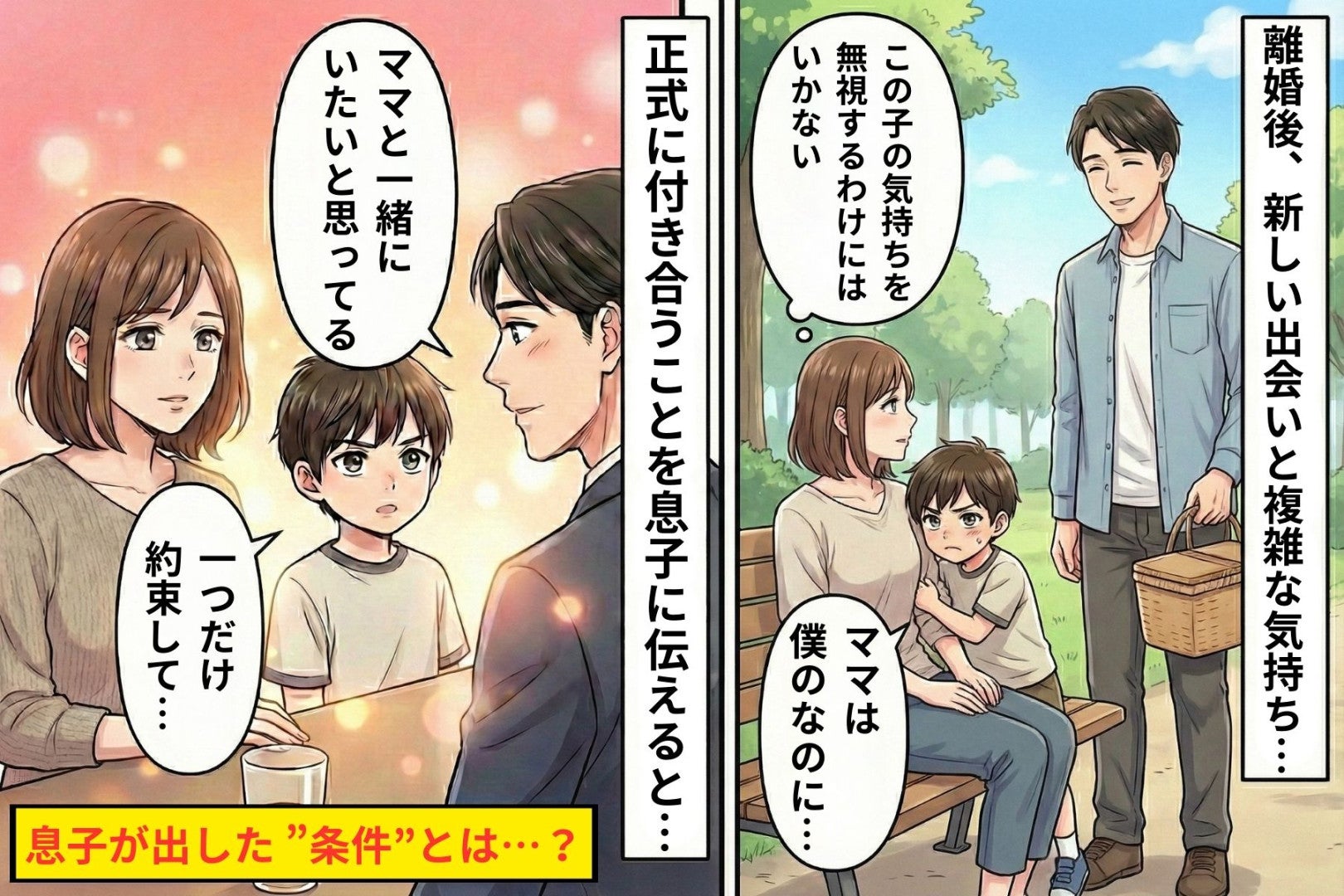 "僕が絶対ママを守る"と言った息子が、私の彼氏に告げた"ある条件"に涙が止まらなかった