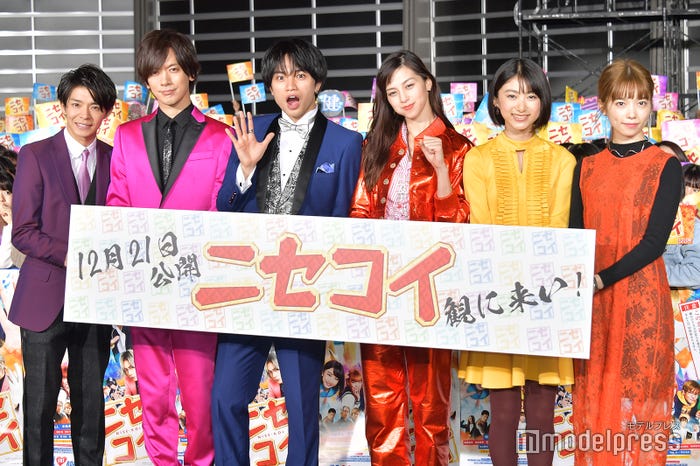 (左から)岸優太、DAIGO、中島健人、中条あやみ、池間夏海、島崎遥香(C)モデルプレス
